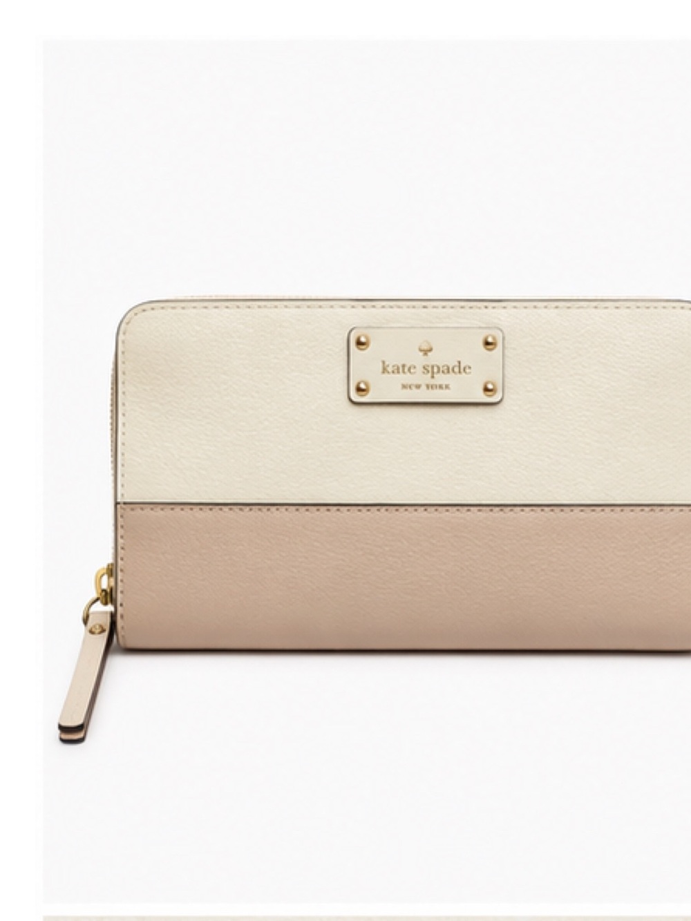 Kate Spade Neda Grove Street Zip Around Wallet Cream Blush